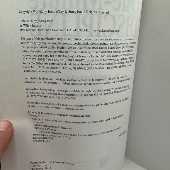 One-Minute Discipline: Classroom Management Strategies That Work By Arnie Bianco - Picture 4 of 5